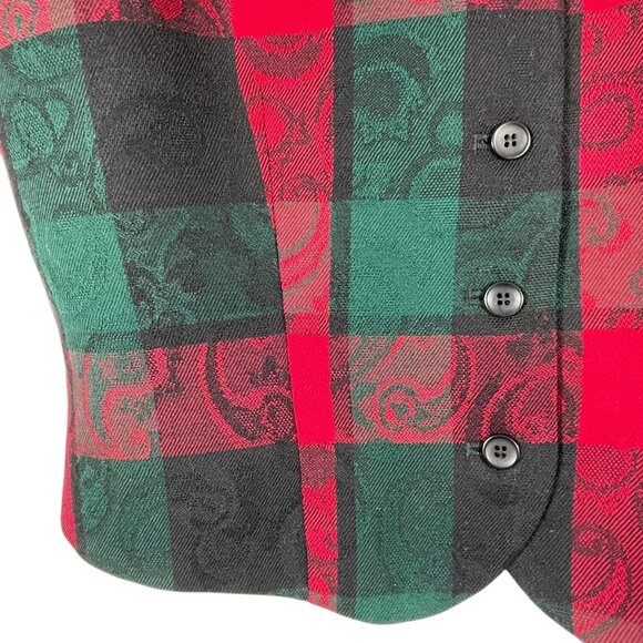Vintage Pendleton Plaid Wool Vest Skirt Set Made in USA Size 12 - Picture 8 of 13